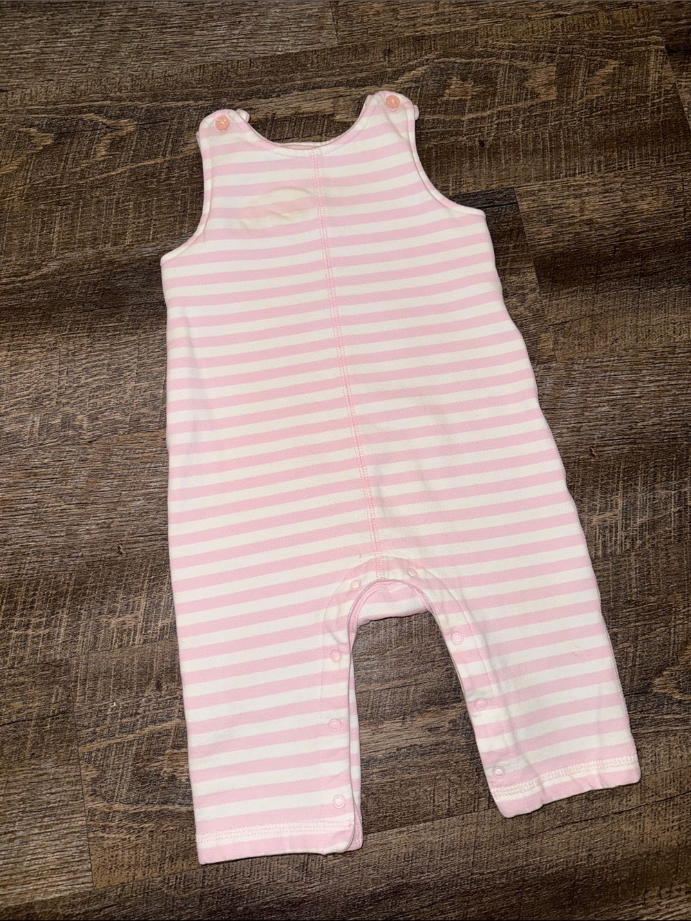 GAP girls size newborn Baby Pink and White Striped Sleeveless Romper
